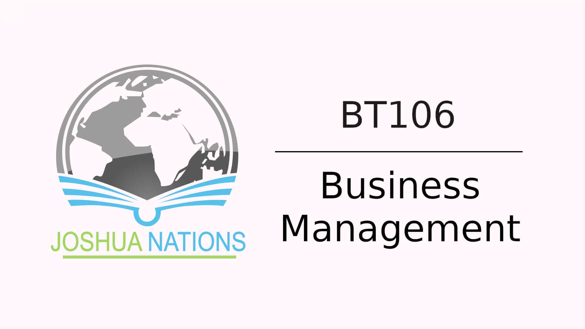 BT106 | Business Managment