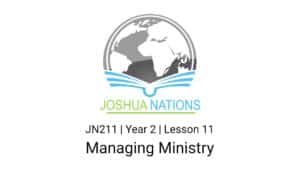 JN211 Managing Ministry